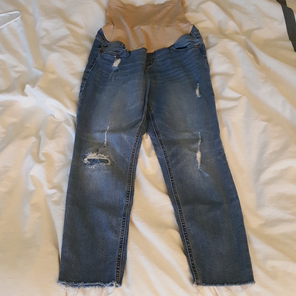 Maternity Distressed Jeans